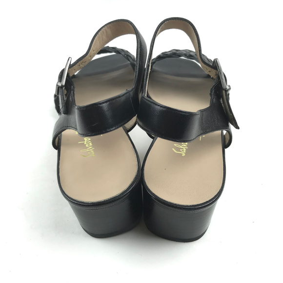 Salvatore Ferragamo Sandals 7.5 Black Low Heel - Picture 5 of 8